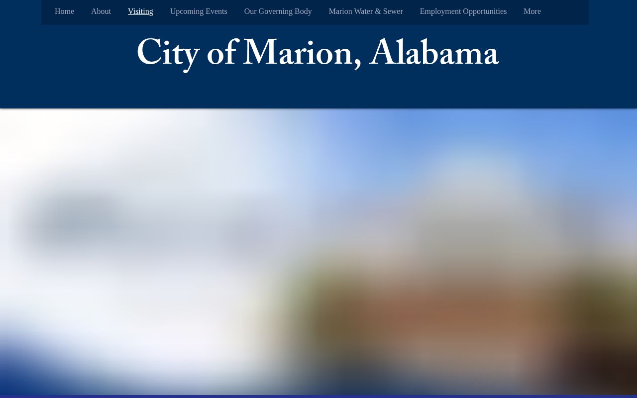 City of Marion contact page listing Marion Police Department telephone information